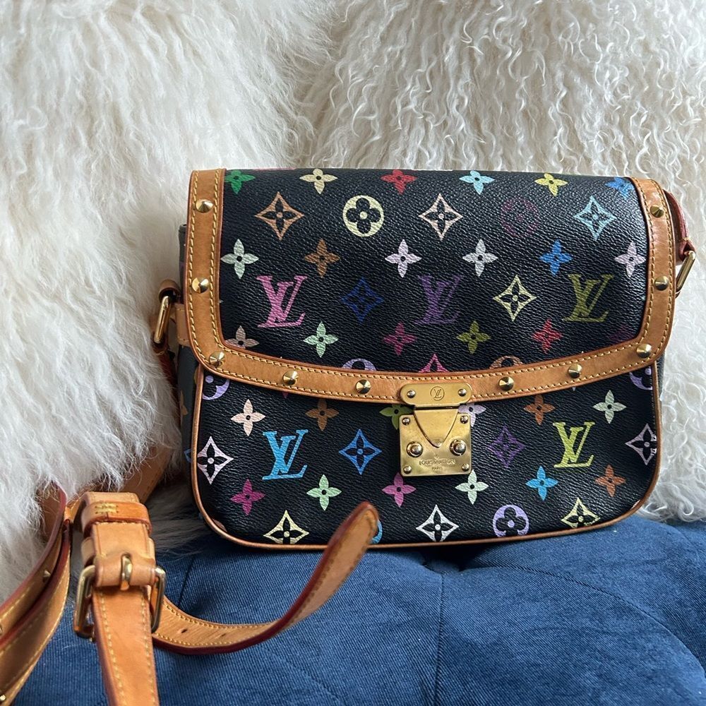 LOUIS VUITTON Monogram Multicolor Sologne Black